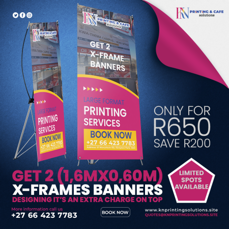 Double X-Frame Banner Deal (1.6m x 0.6m) – Buy 2 & Save